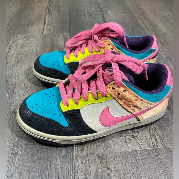 NIKE Dunk Low 6.0 Multi Color Womens Sneakers
